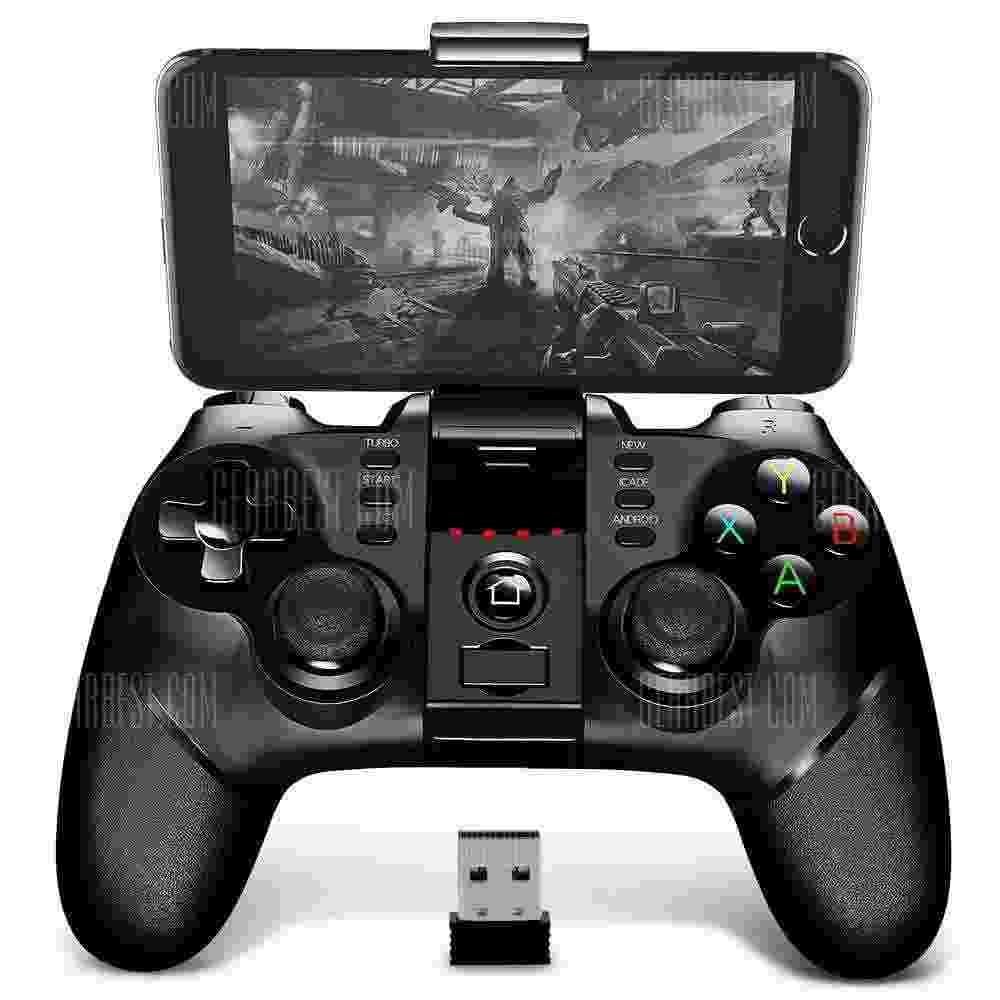 offertehitech-iPega 9076 2.4G Wireless Bluetooth Gamepad with Bracket - BLACK