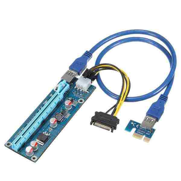 offertehitech-0.6m USB 3.0 PCI-E Express 1x to16x cavo di aggiornamento del cavo di scheda di riser SATA