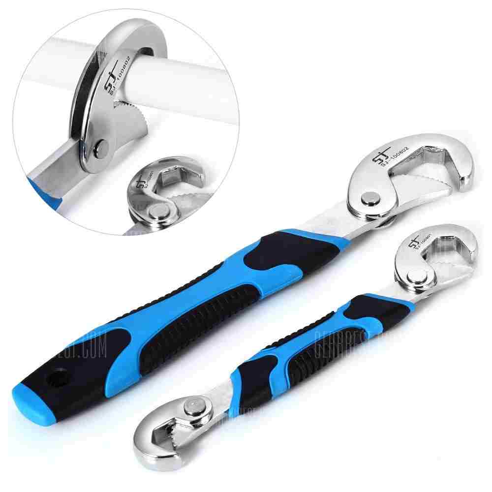 offertehitech-2PCS Universal Wrench Set Adjustable Spanner Kit