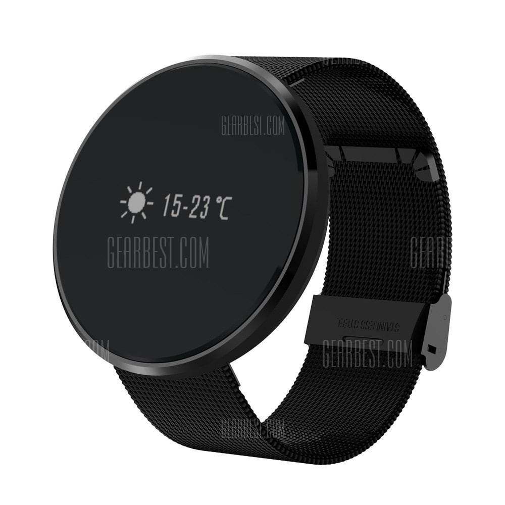offertehitech-CF006 Smart Watch Heart Rate Blood Pressure Blood Oxygen Monitoring Smart Bracelet - BLACK STEEL BAND
