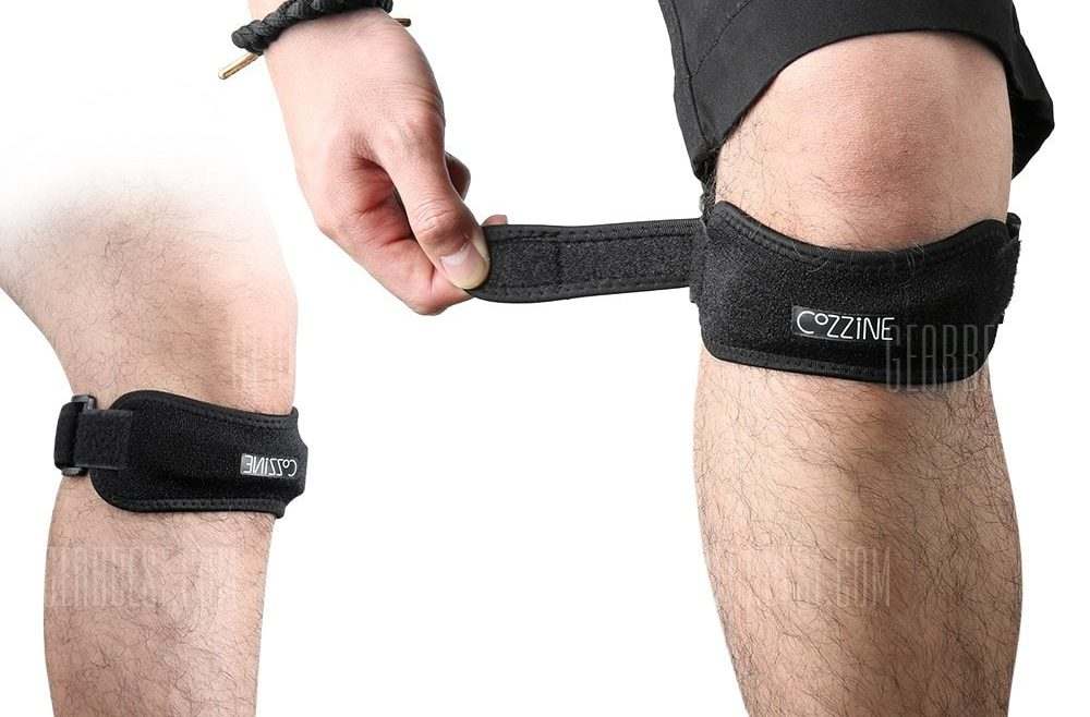 offertehitech-COZZINE Patella Knee Strap Pain Relief Stabilizer Brace Support 1 Pair - BLACK