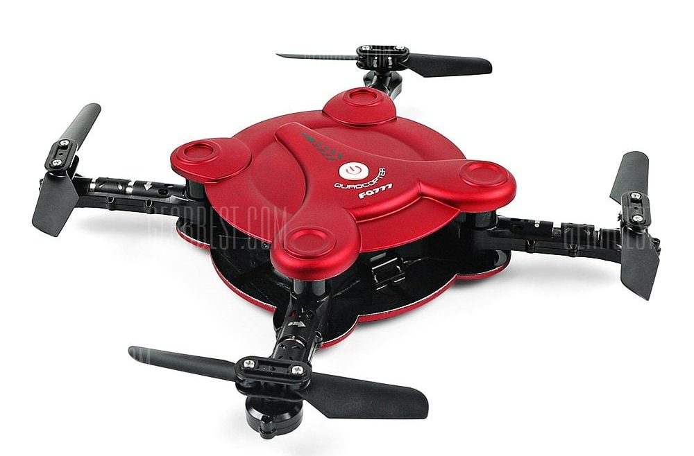 offertehitech-FQ777 FQ17W Foldable Mini RC Pocket Drone - RTF - RED