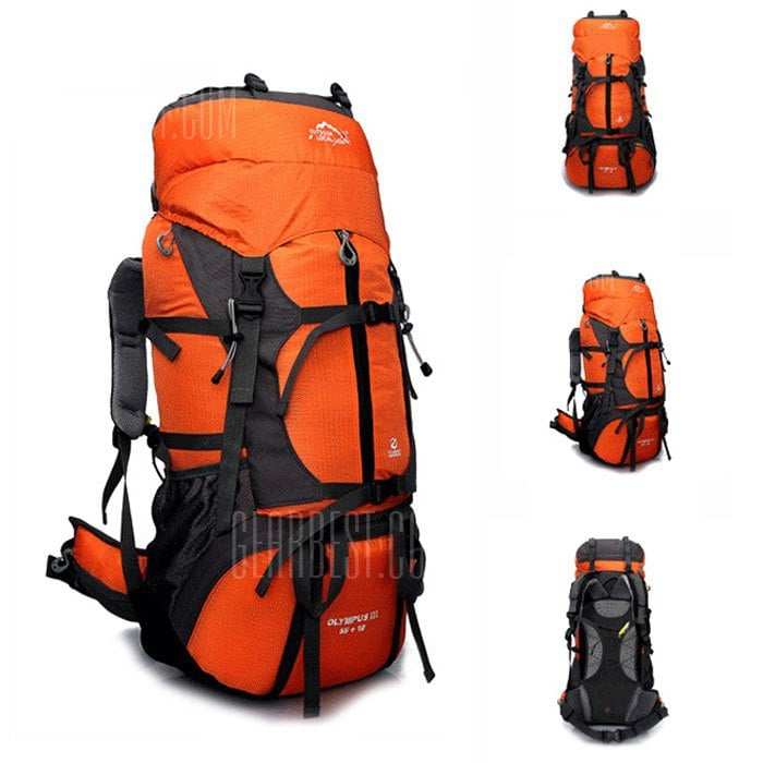 offertehitech-LOCAL LION 60L Water Resistant Trekking Backpack - ORANGE
