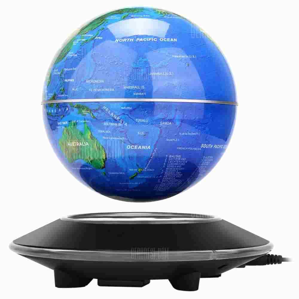 offertehitech-Magnetic Levitation Floating Globe World Map - BLUE AND BLACK