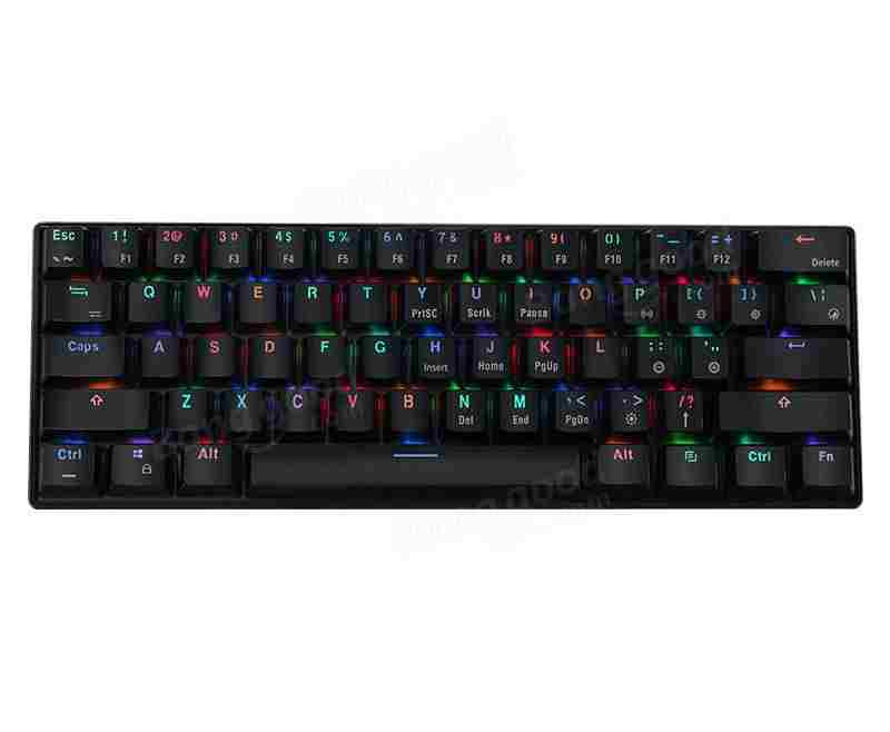 offertehitech-MantisTek® GK3-61 Testiera Meccanica per Giochi Gaming Bluetooth Cablata Doppia Modalità Cherry Switch RGB 60%