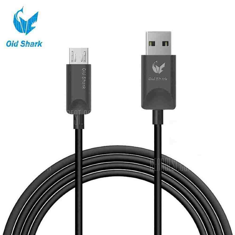 offertehitech-Old Shark 1.8m Micro USB Charge Sync Cable - BLACK