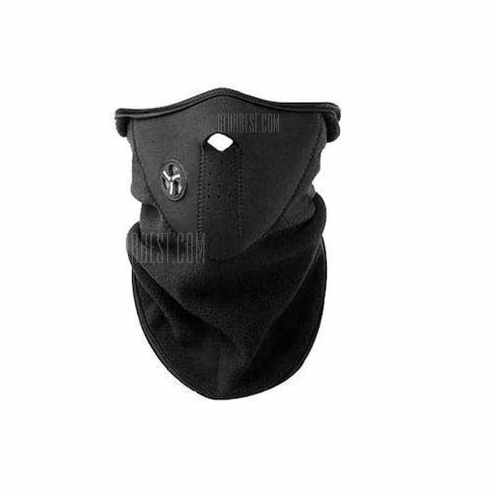offertehitech-Unisex Windproof DustProof Half Face Mask for Winter Motorcycle Cycling Hiking Skateboard Skiing Fishing Hiking Hunting - BLACK