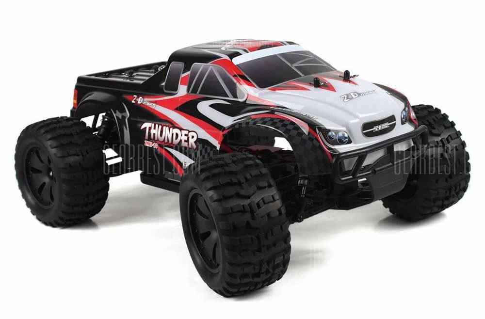 offertehitech-ZD Racing 10427 - S 1:10 Big Foot RC Truck - RTR - BRUSHLESS VERSION BLACK AND RED