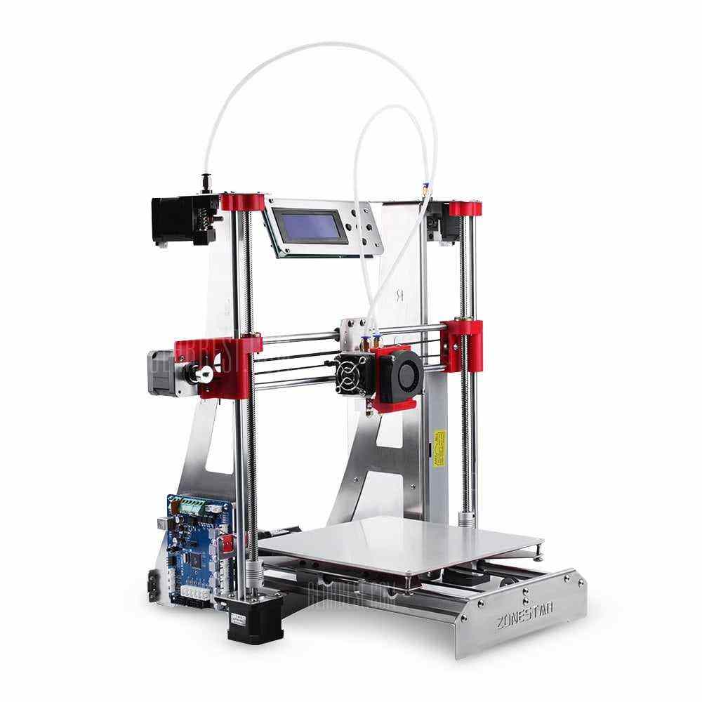 offertehitech-Zonestar P802QR2 Double Extruders 3D Printer DIY Kit - US PLUG SILVER