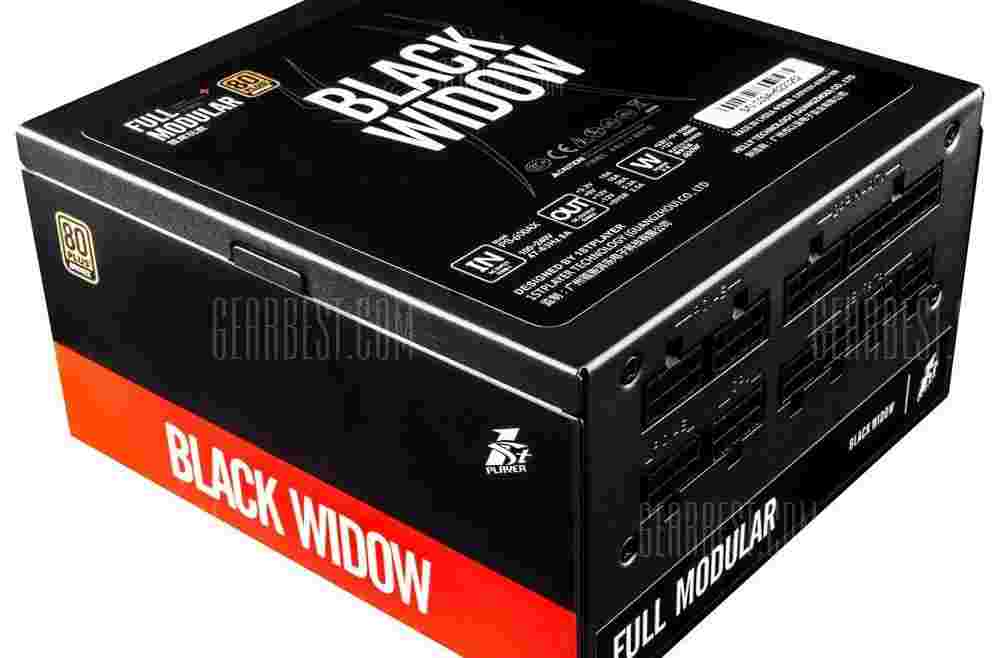offertehitech-gearbest-1STPLAYER Black Widow 600W Power Supply Full Range Input Full Modular 80PLUS Bronze Dual CPU