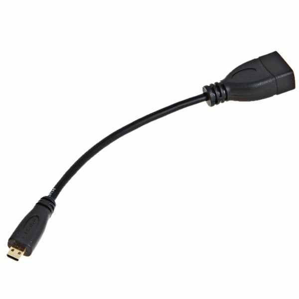 offertehitech-gearbest-24K Gold-Plated High Qulaity HDMI to Micro HDMI Female to Male Connection Cable 16cm - Black