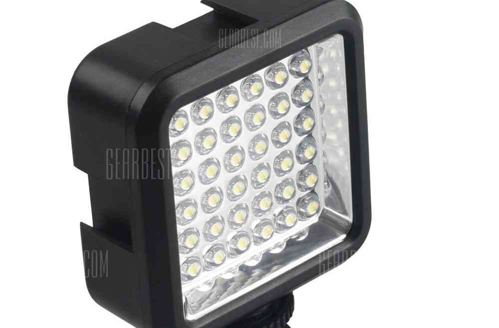 offertehitech-gearbest-36 LED Video Light Lamp + Battery + Charger Nikon / Canon For DV Camcorder DSLR