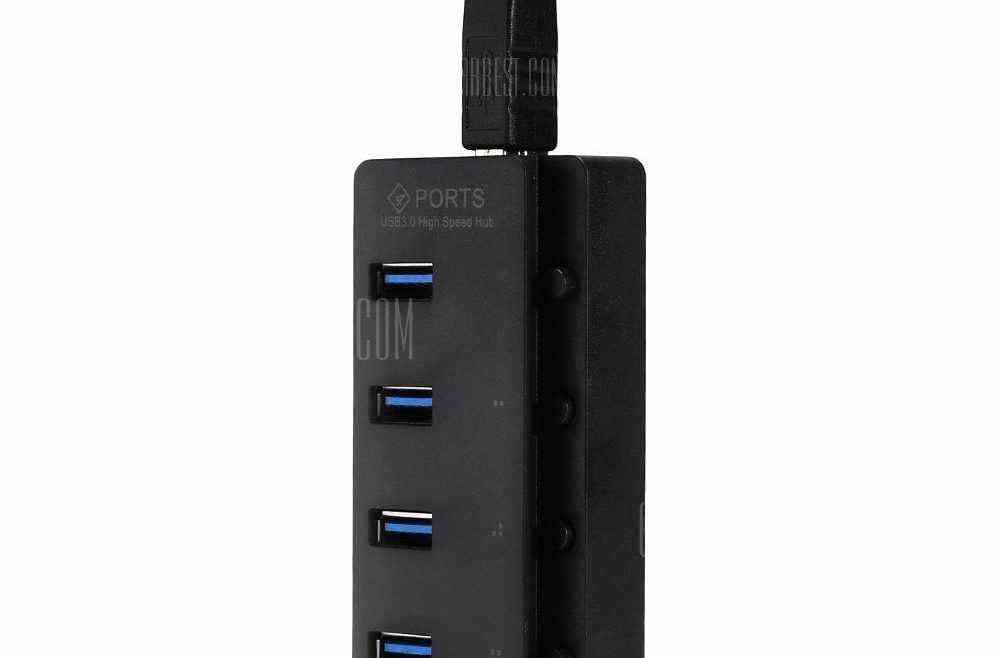 offertehitech-gearbest-4 Ports USB3.0 Hub Charging Station with Switch