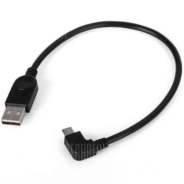 offertehitech-gearbest-90 Degree Right Angle USB2.0 A Type Male to Micro USB Male Short Cable with Data Transfer Charger Function
