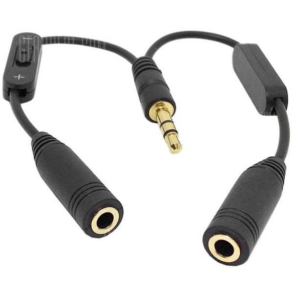 offertehitech-gearbest-CY RC - 079 Practical 3.5mm Stereo Audio 1 Male to 2 Female Headphone Splitter for Media Player