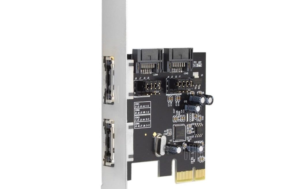 offertehitech-gearbest-CY SA - 208 PCI-E to SATA + eSATA Converter Card