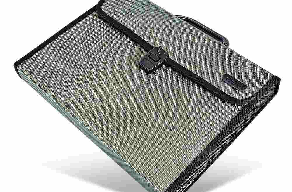 offertehitech-gearbest-Deli 5555 A4 Data Storage Handheld Briefcase Folder