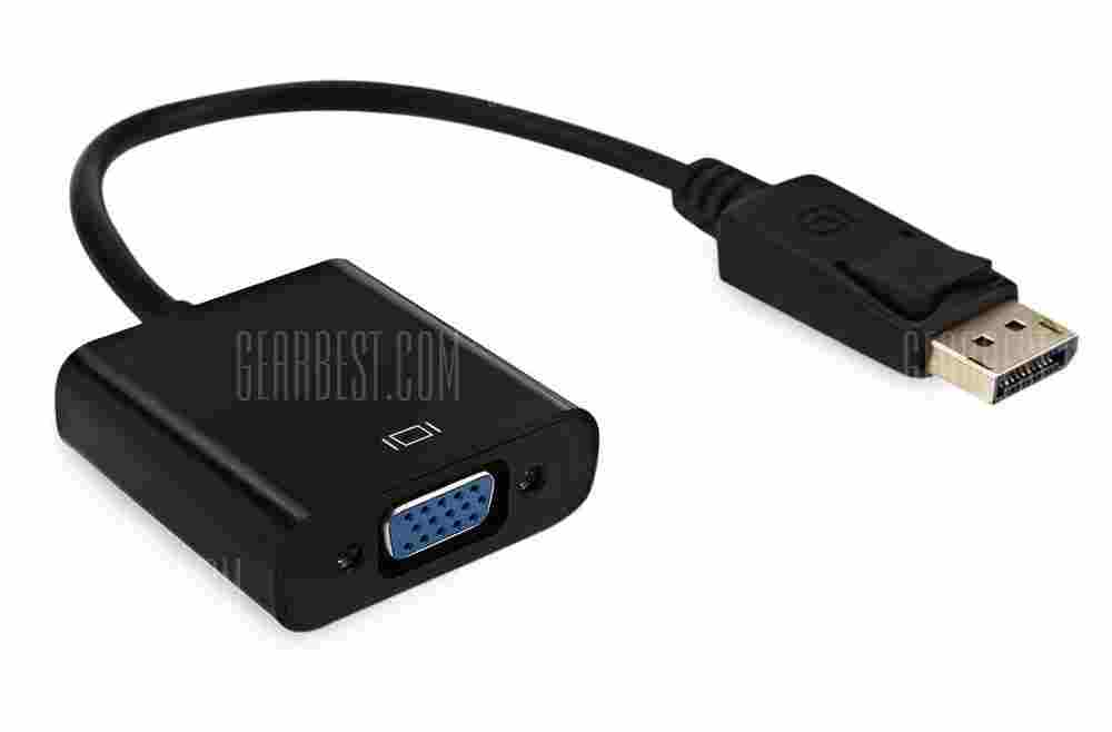 offertehitech-gearbest-DisplayPort Male to VGA Female Cable Adapter Support 1080P