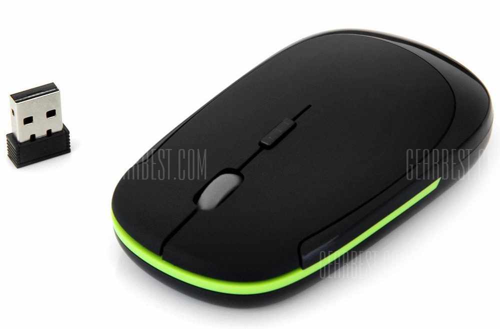 offertehitech-gearbest-E10 Professional Slim 2.4GHz 1600DPI Wireless Optical Mouse for Home Office