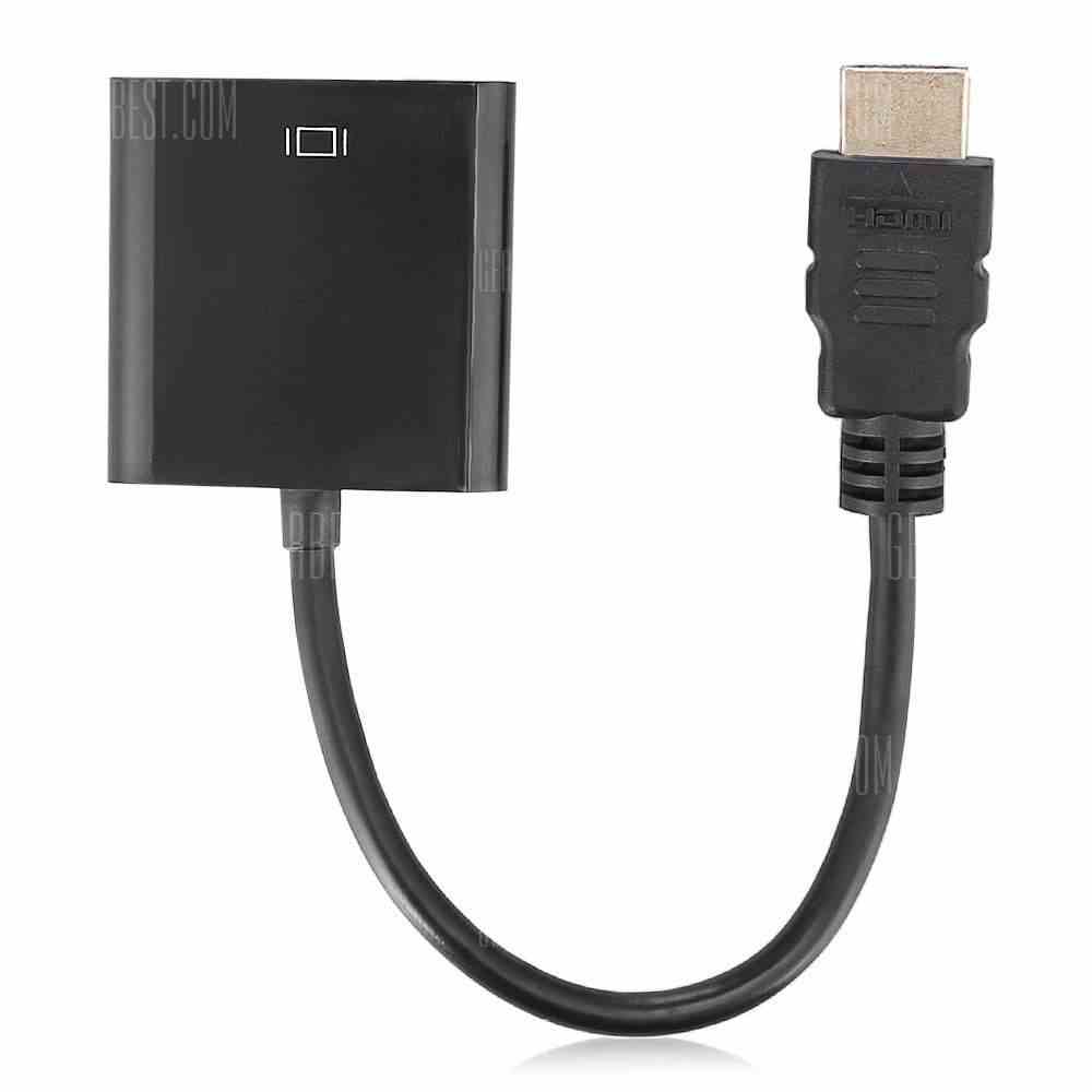 offertehitech-gearbest-High Performance 1080P HDMI Male to VGA Female Adapter / Connector for Monitor Projector