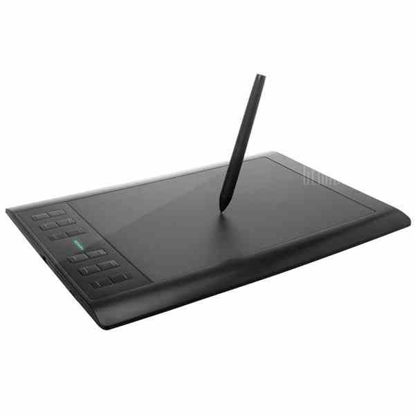 offertehitech-gearbest-Huion 1060 Pro Built - in Memory Card Reader Professional Art Drawing Graphic Pad and Pen Kit for 3D Program Design