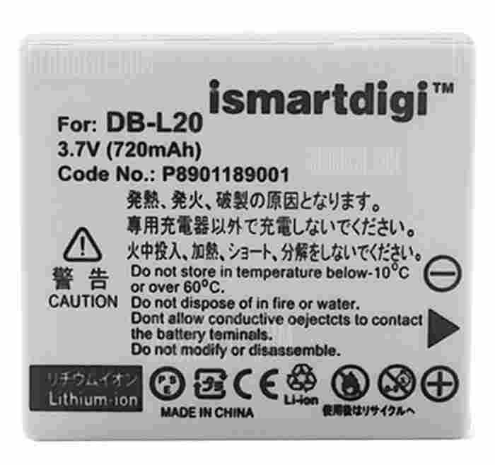 offertehitech-gearbest-Ismartdigi DB-L20 Camera Battery