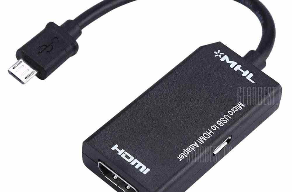 offertehitech-gearbest-MHL Micro USB to HDMI Female Video Converter Adapter Cable