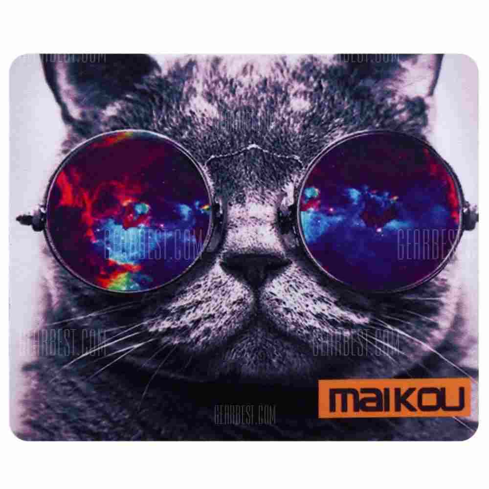 offertehitech-gearbest-Maikou Mouse Pad Cat Wears Eyeglasses