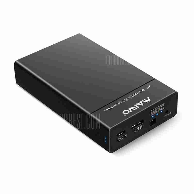 offertehitech-gearbest-Maiwo K25682 2 Bay 2.5 inch SATA HDD USB Raid Enclosure Storage