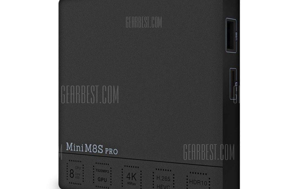 offertehitech-gearbest-Mini M8S Pro TV Box 3GB DDR4 + 32GB eMMC