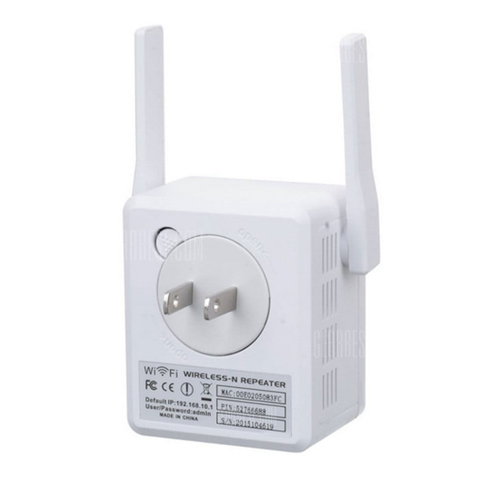 offertehitech-gearbest-Mini WiFi Repeater 300M Dual Antennas Signal Booster
