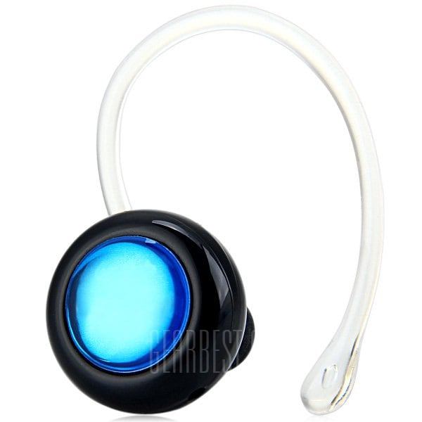 offertehitech-gearbest-Mini a Diamond Blue Mini Wireless Bluetooth Earphone Ear - hook Headset with Mic for Smartphone Tablet PC