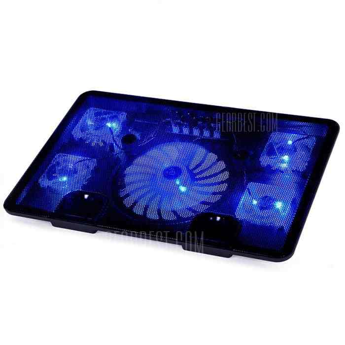 offertehitech-gearbest-N5 5 Fans Laptop Cooling Pad Radiator Notebook Stand