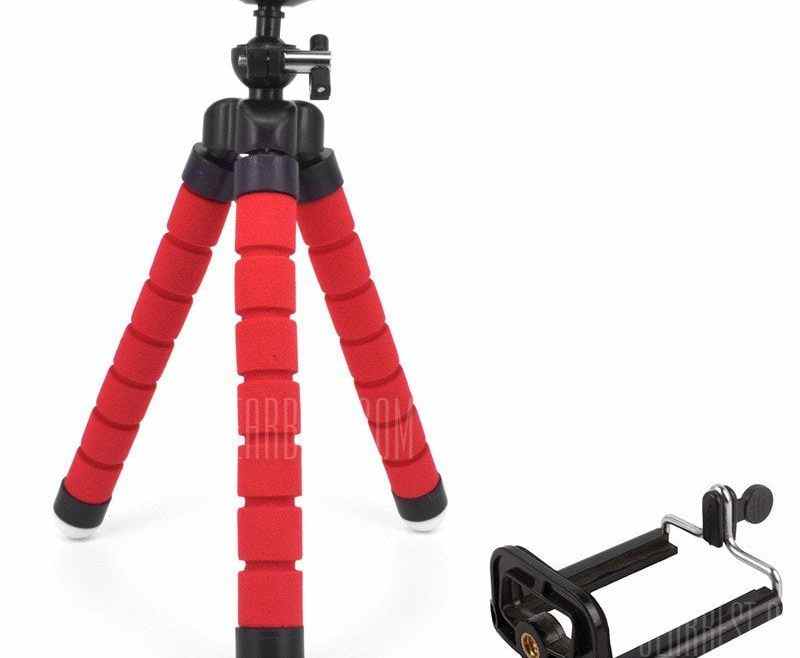 offertehitech-gearbest-Octopus Style Portable and Adjustable Tripod Stand Holder for Cellphone Camera with Universal