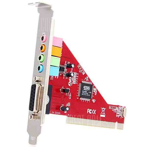offertehitech-gearbest-Practical Dual Channel 32 - bit PCI Sound Converter Card Compatible Direct Sound 3D for Home Theater
