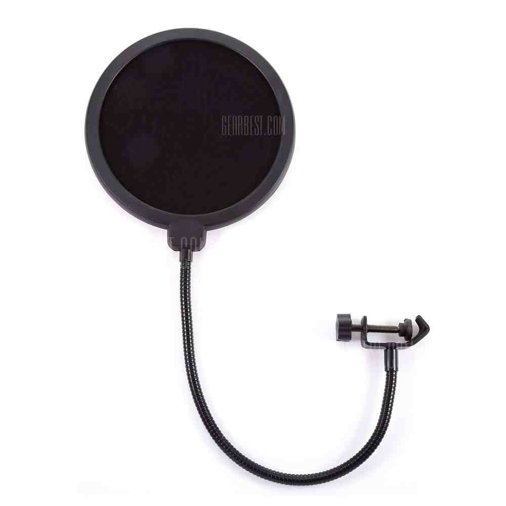 offertehitech-gearbest-Professional MPF-6 6-Inch Clamp On Microphone Pop Filter Bilayer Recording Spray Guard