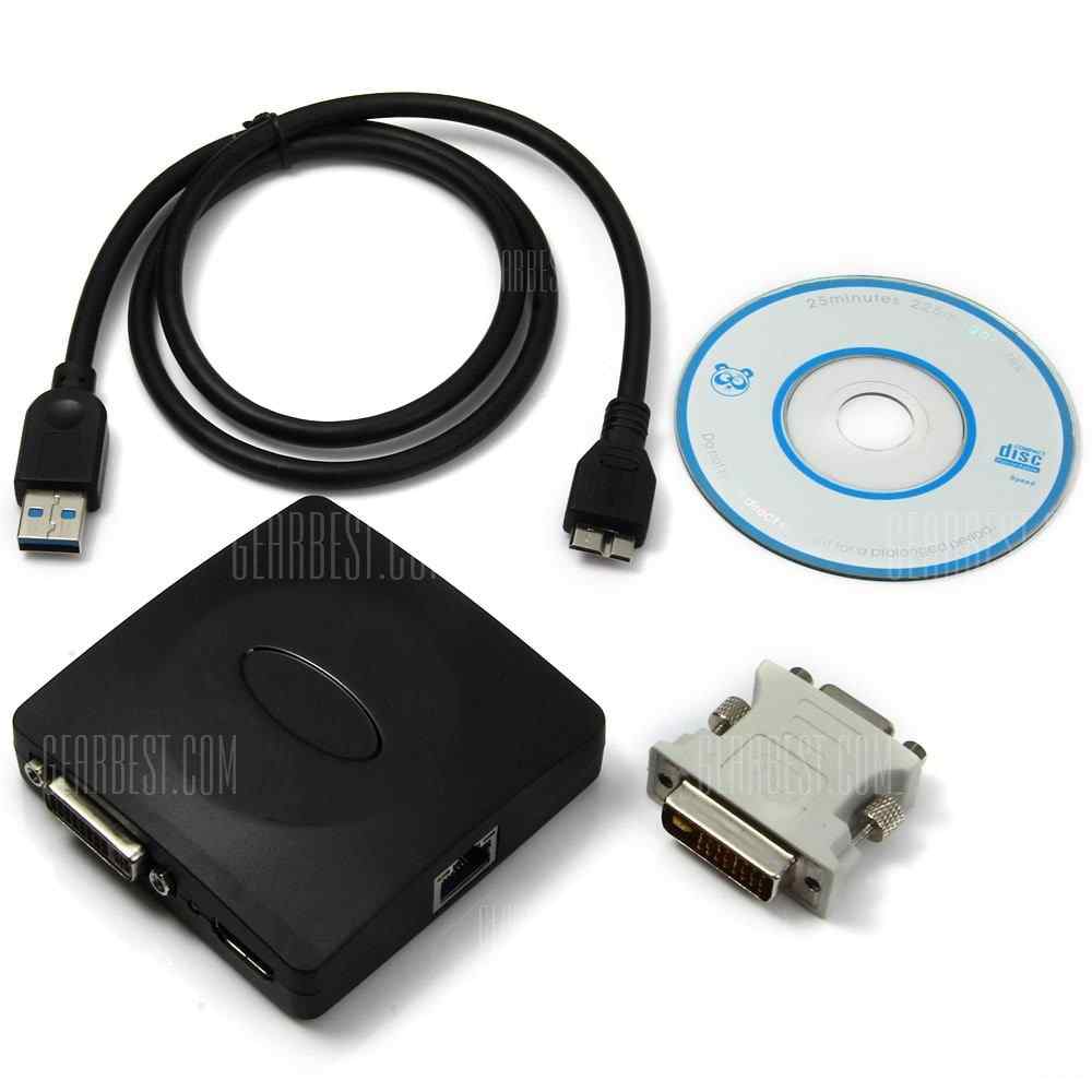 offertehitech-gearbest-U3  -  193 3 in 1 USB 3.0 to DVI HDMI HDTV External Graphics Card RJ45 Gigabit Ehternet Adapter