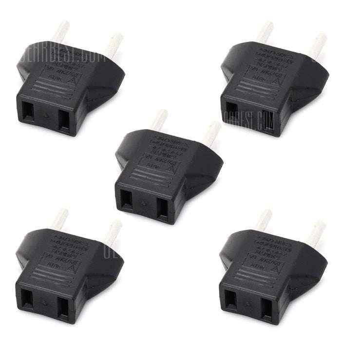 offertehitech-gearbest-US to EU Plug Socket Power Adapter - 5PCS