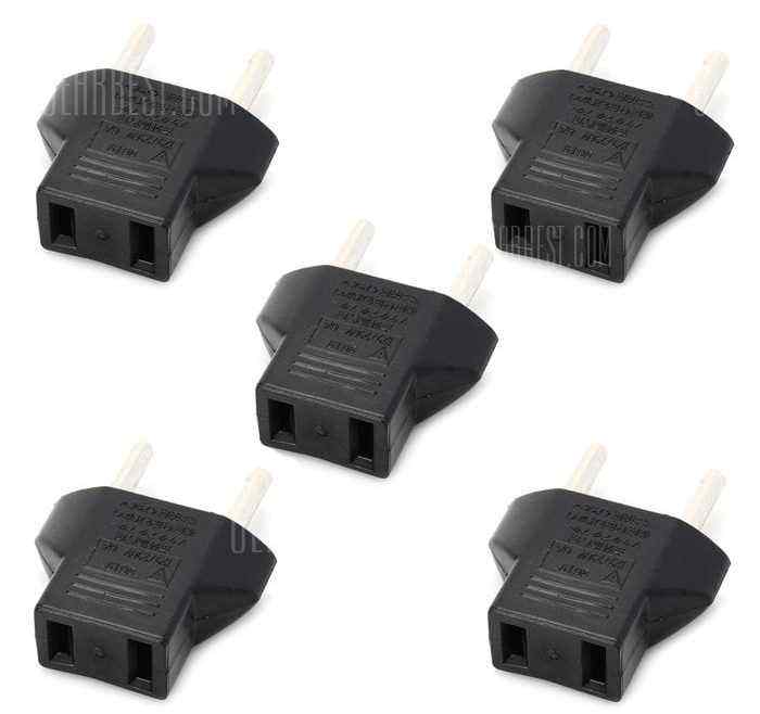 offertehitech-gearbest-US to EU Plug Socket Power Adapter - 5PCS
