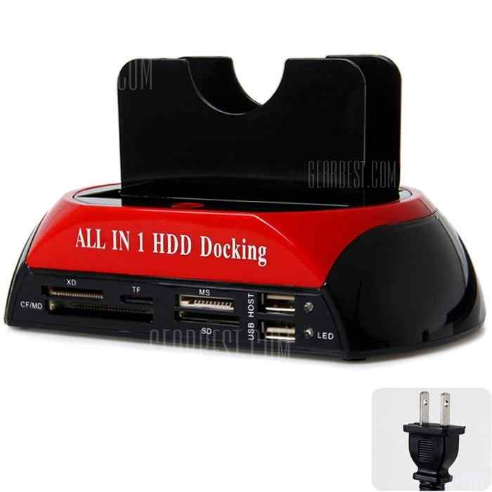 offertehitech-gearbest-USB 2.0 All in 1 Dual Hard Disk Drive Docking with One Touch Backup for 2.5 / 3.5 inch SATA / IDE