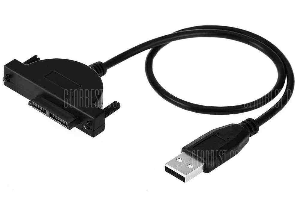offertehitech-gearbest-USB2.0 to mSATA 13 Pin Slimline Cable for Drive Adapter
