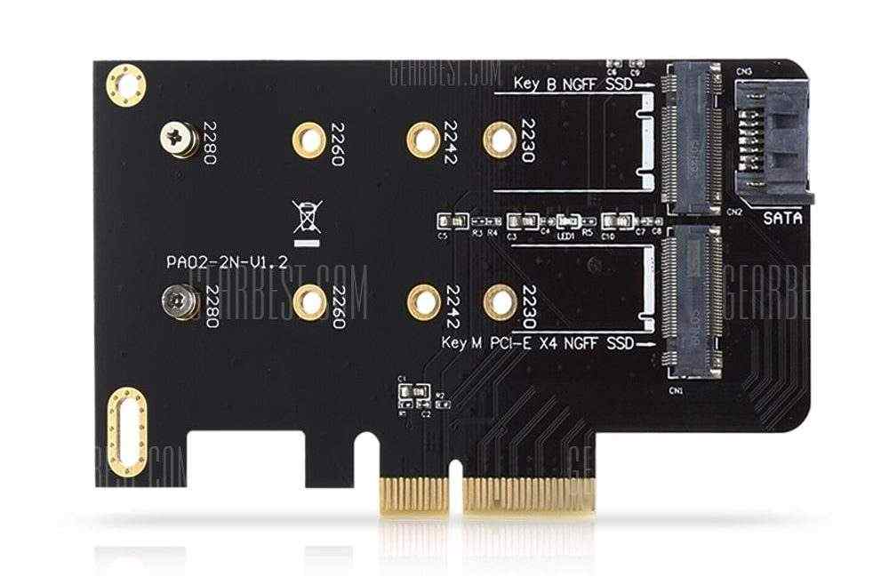 offertehitech-gearbest-ZOMY PA02 - 2N NGFF / M.2 to PCI - E Converter Card