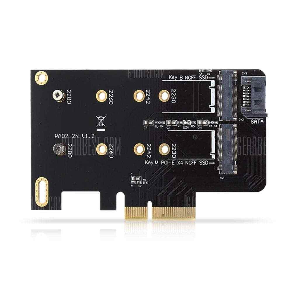 offertehitech-gearbest-ZOMY PA02 - 2N NGFF / M.2 to PCI - E Converter Card