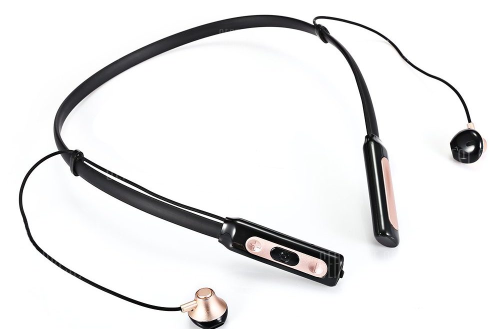 offertehitech-gearbest-818 Neckband Magnetic Cool Metal Stereo Bluetooth Headset