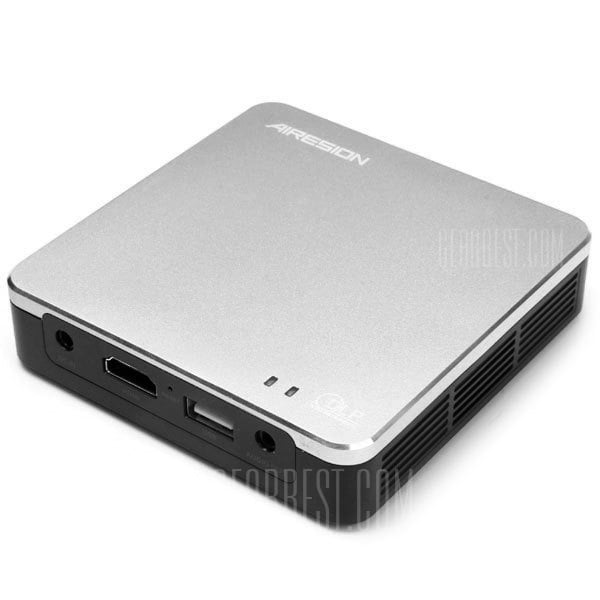 offertehitech-gearbest-Airesion HDP200 Multifunctional DLP Bluetooth Projector Built in Lithium Battery for Home Theater Business ( 80LM 854 x 480 Pixels )  -  AC 100  -  240V