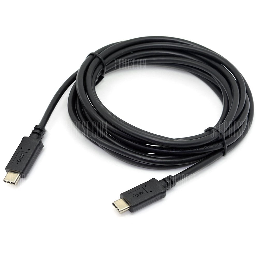 offertehitech-gearbest-CY U3 - 198 - BK - 3.0M USB Type-C Male to Male Cable 3m