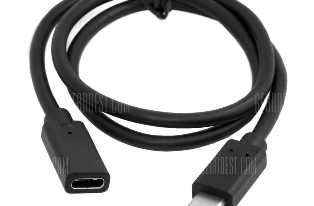 offertehitech-gearbest-CY U3 - 218 - BK - 0.6M USB Type-C Male to Female Cable
