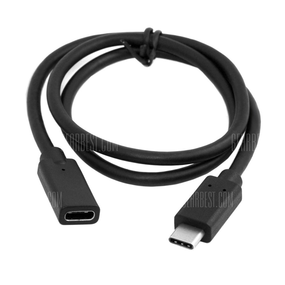 offertehitech-gearbest-CY U3 - 218 - BK - 0.6M USB Type-C Male to Female Cable