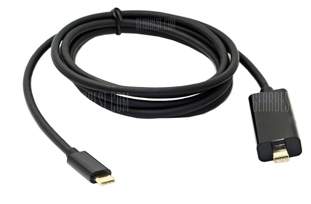 offertehitech-gearbest-CY UC - 018 - BK USB Type-C to Mini DisplayPort DP 4K Cable