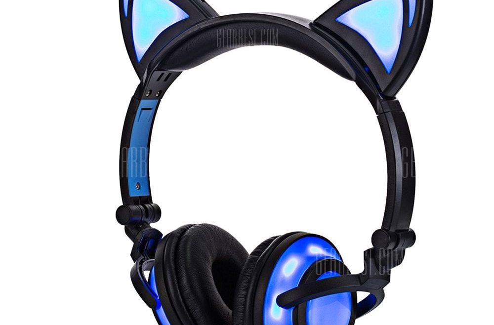 offertehitech-gearbest-Cute Foldable Flashing Cat Ear Headphones